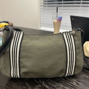 Authentic used Burberry blue label crossbody bag army green color.